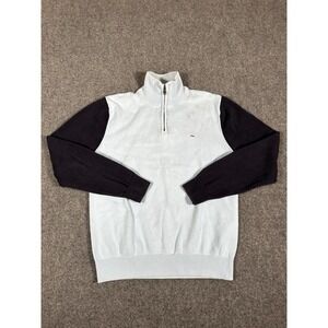 Eden Park 1/4 Zip Pullover Womens Medium Blue Long Sleeve